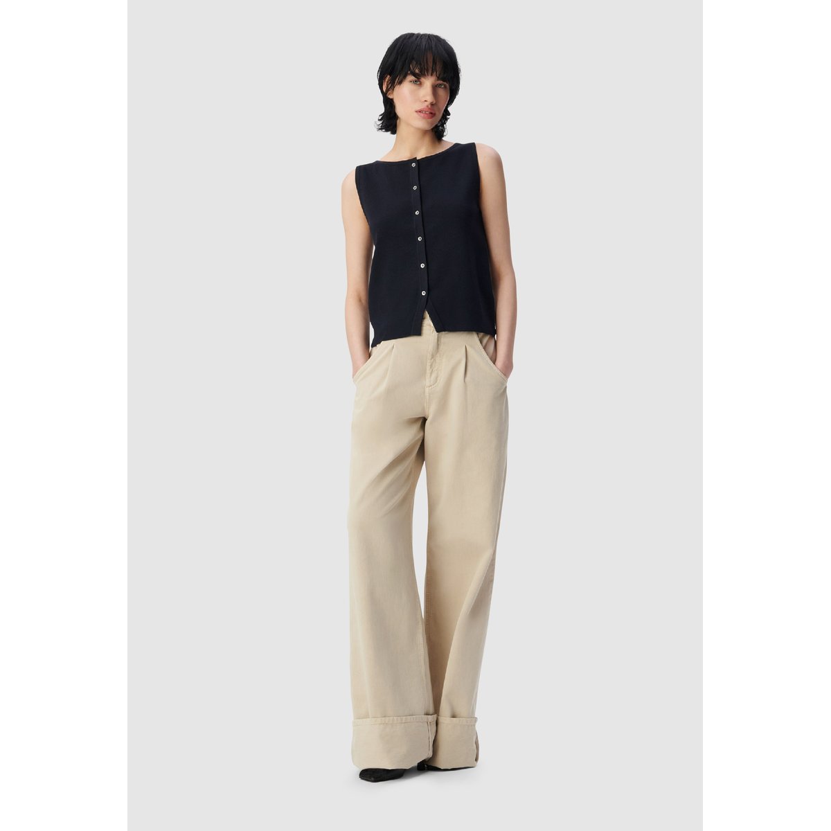 Cardigan sans manches marine foncé, IKKS