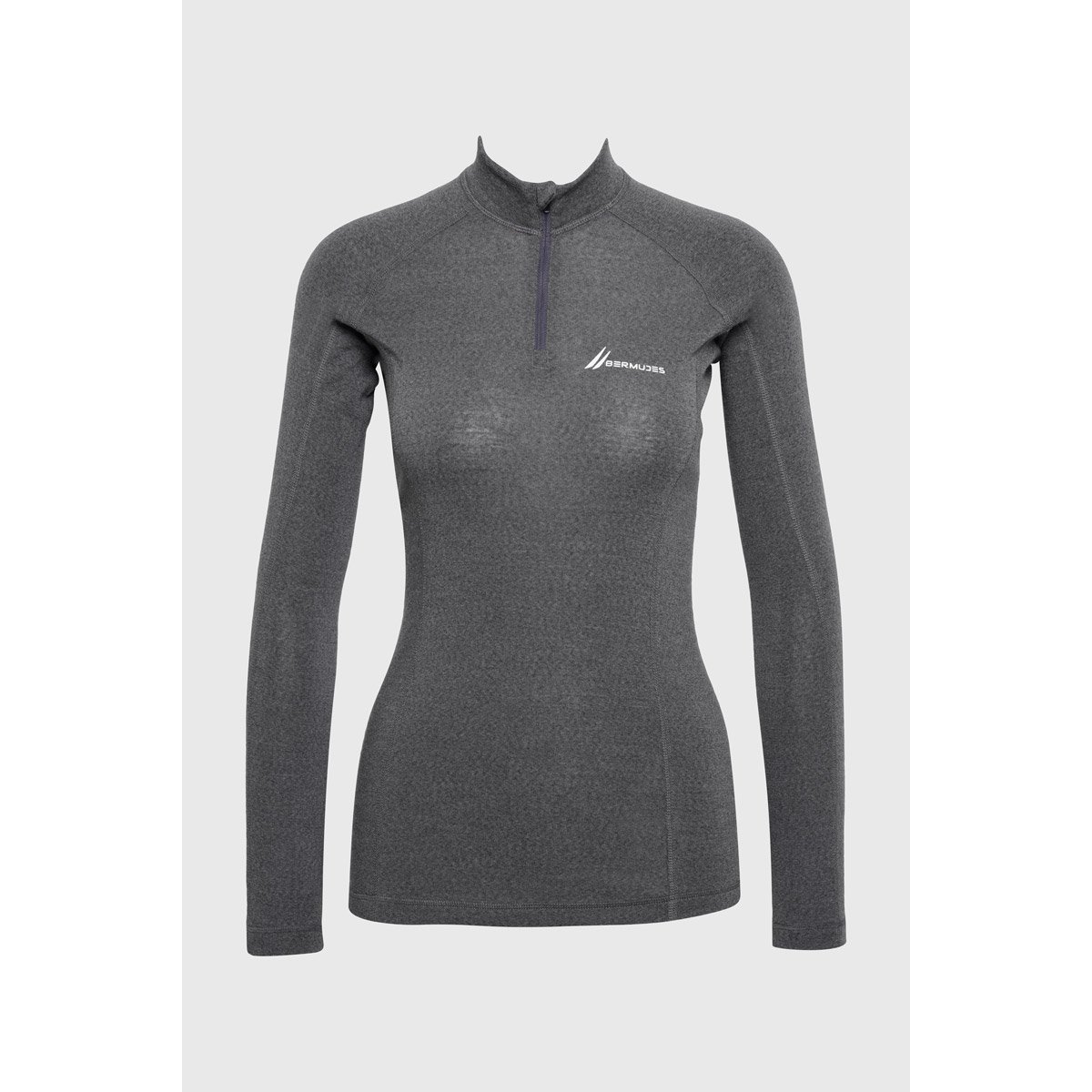 T-shirt thermique 3 OLIVIA gris moyen chine, BERMUDES