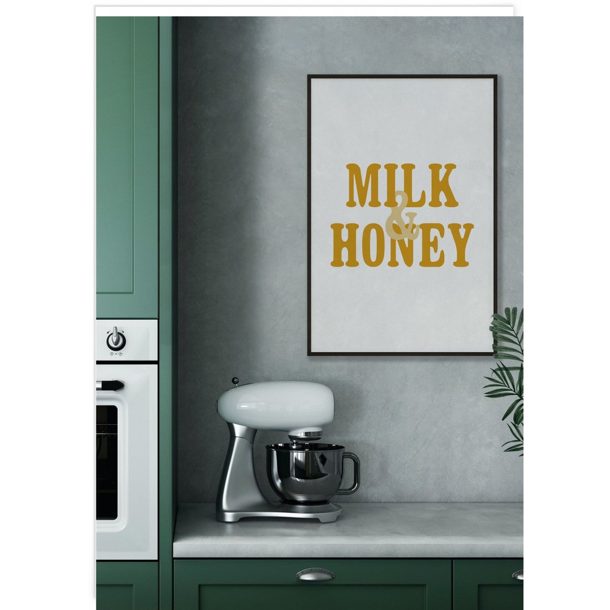 Affiche 'Milk Honey' blanc, L'AFFICHERIE