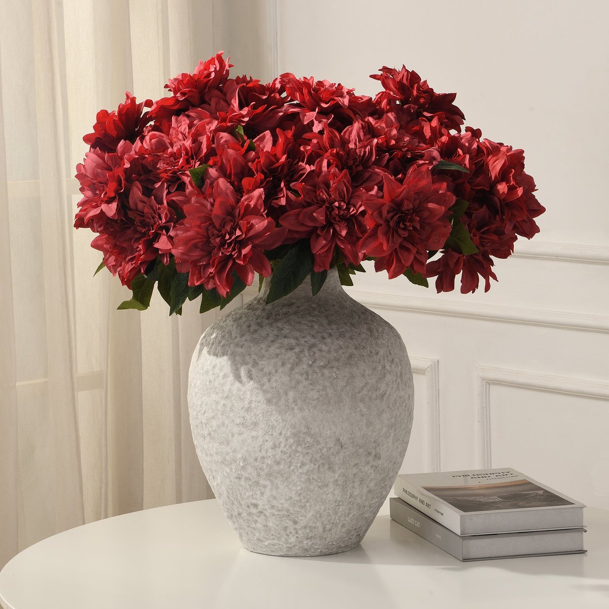 Tige de dahlia artificielle H45 LES ESSENTIELS rouge, SIA