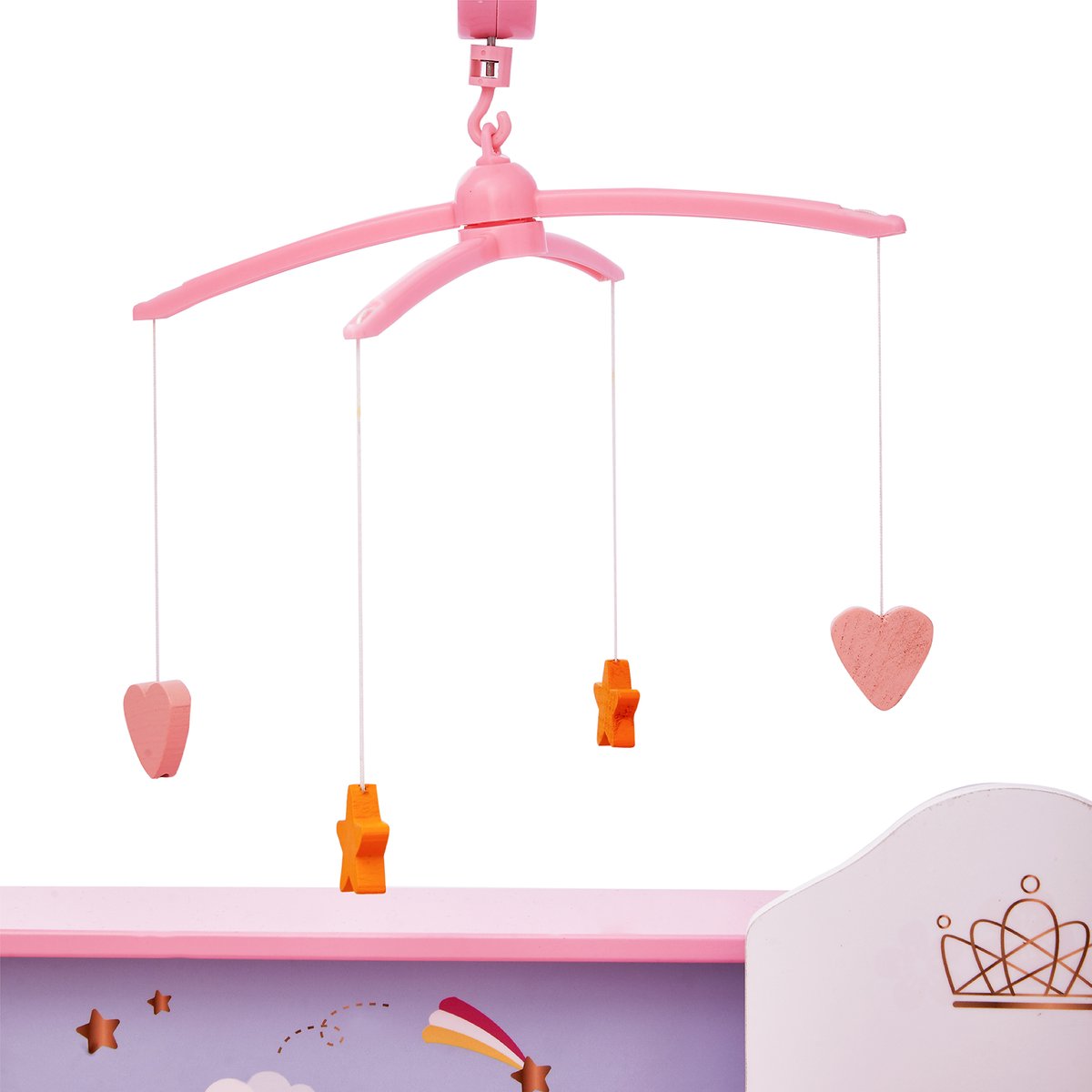 Table à langer poupée avec rangement et lit bébé rose, TEAMSON KIDS