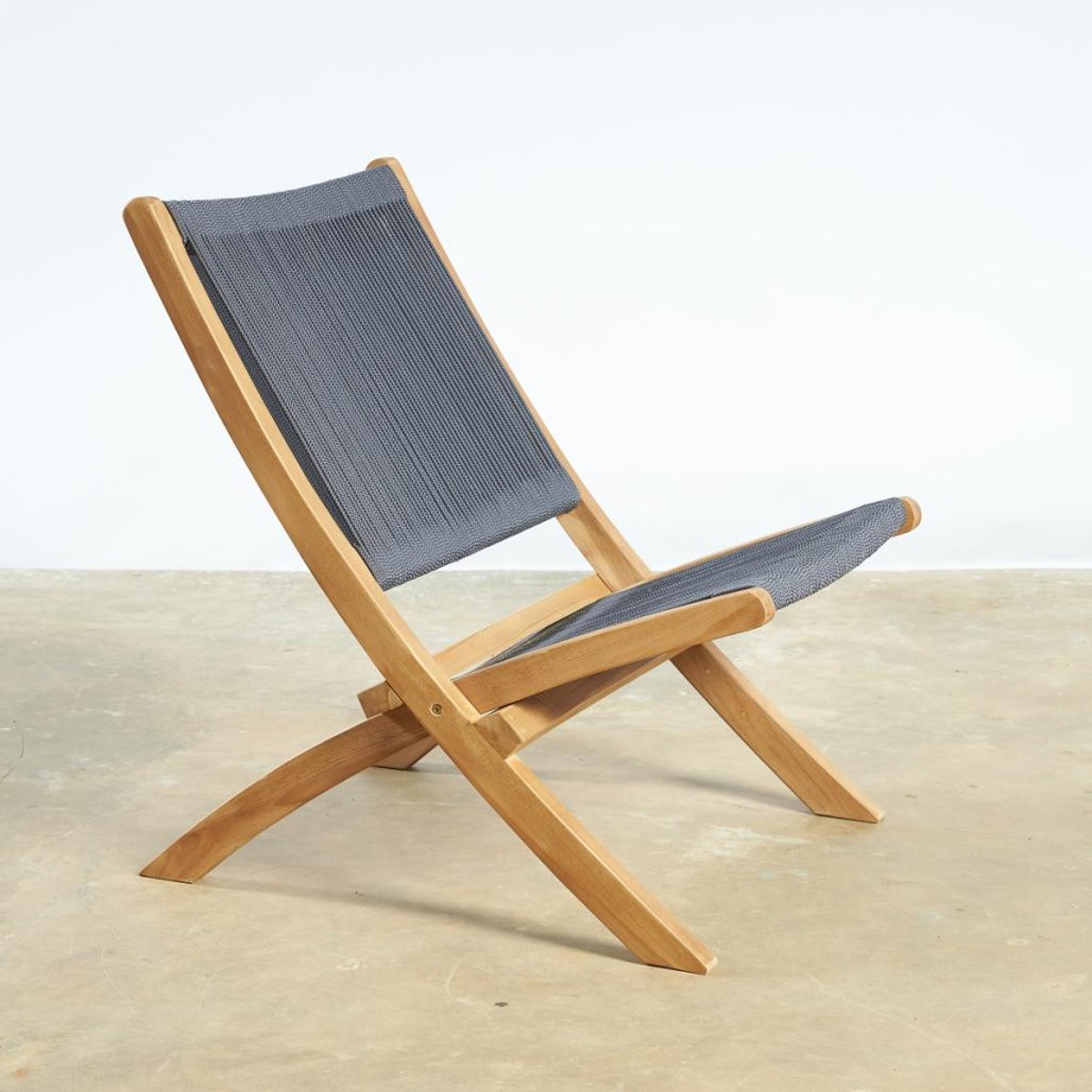 Fauteuil jardin lounge en corde Jala gris, WANDA COLLECTION