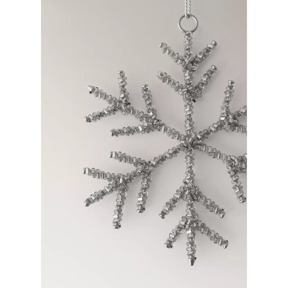 Lot de décorations de Noël pour sapin effet glace argent, MANGO HOME