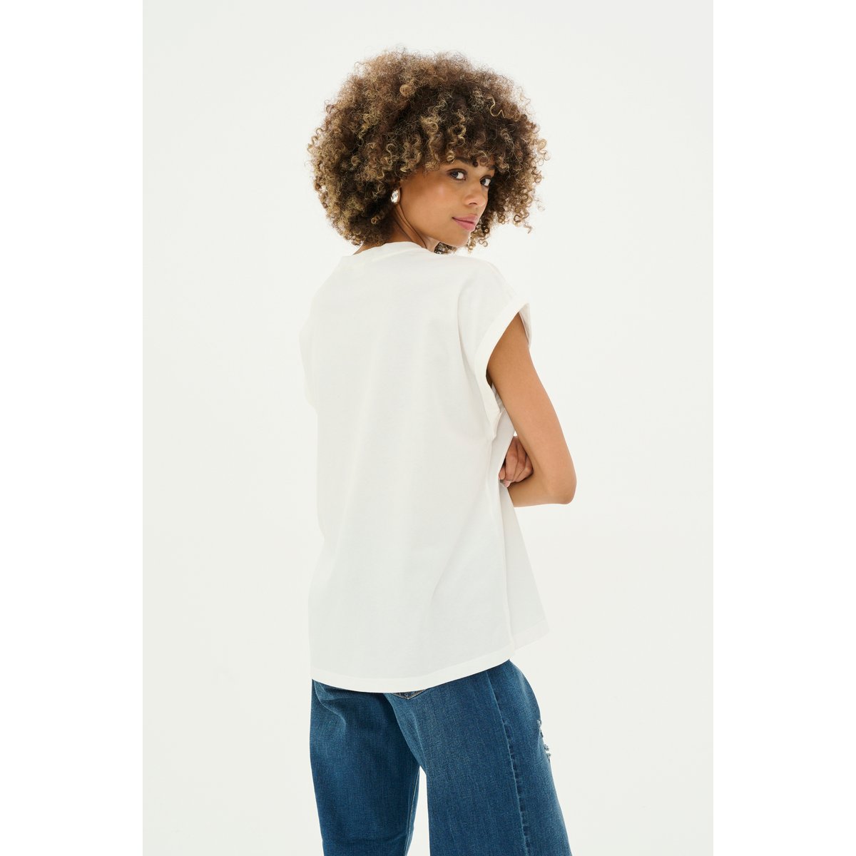 T-shirt blanc spring gardenia, CULTURE