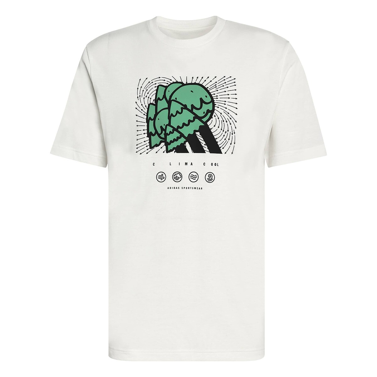T-shirt met korte mouwen TIE-INS wit, ADIDAS SPORTSWEAR