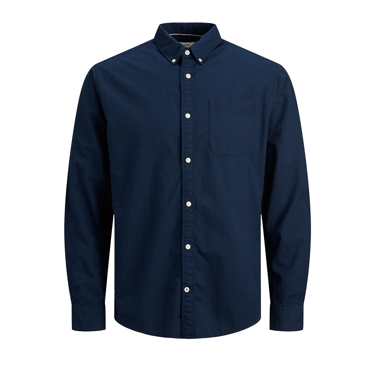 Chemise slim en oxford bleu marine, JACK & JONES