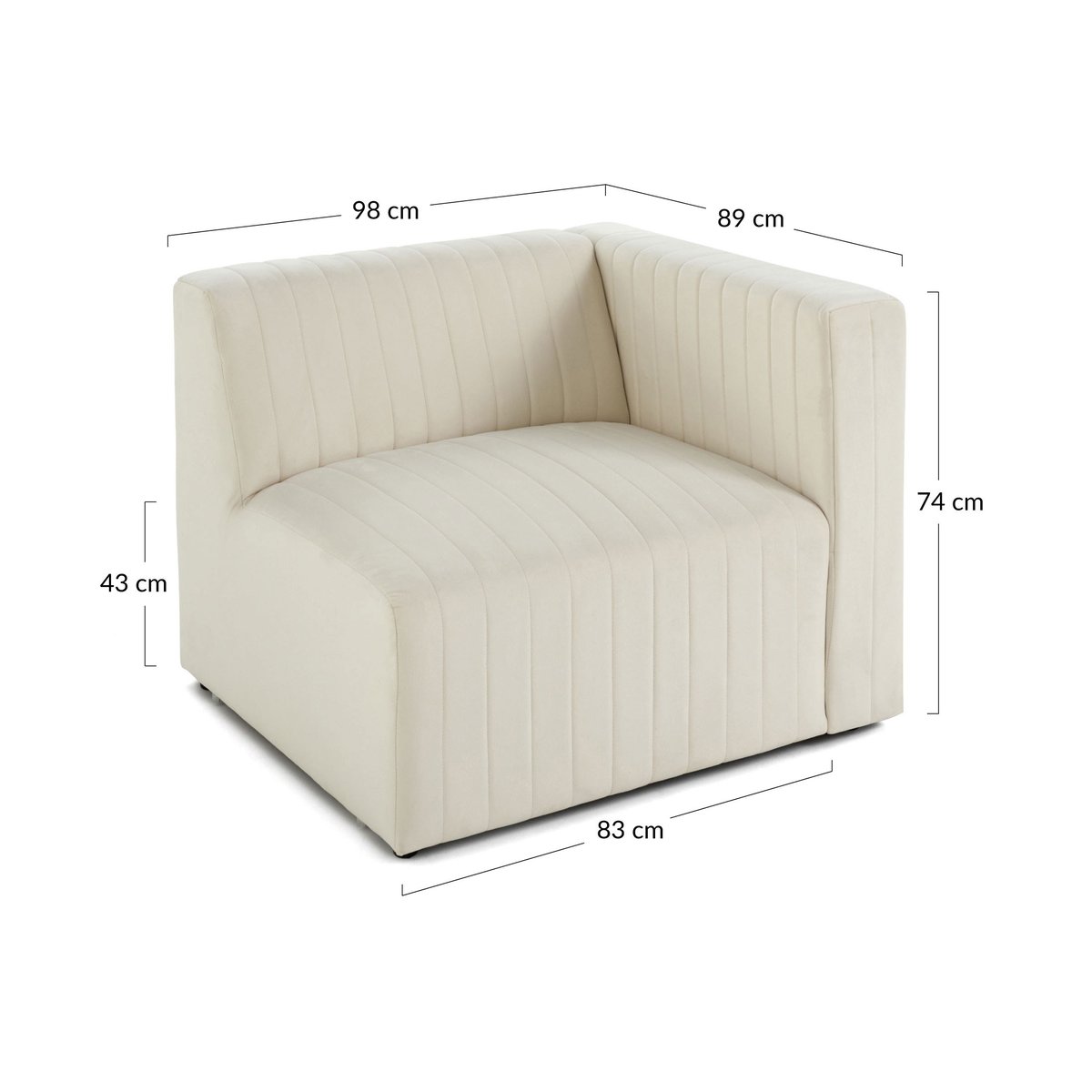 Module d'assise droit - NOVA rouge, BEST MOBILIER