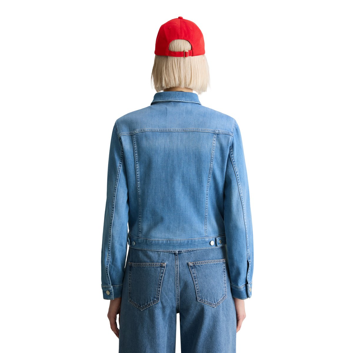 Veste en jean oversize en coton organique stretch de haute qualité bleu clair, MARC O’POLO DENIM