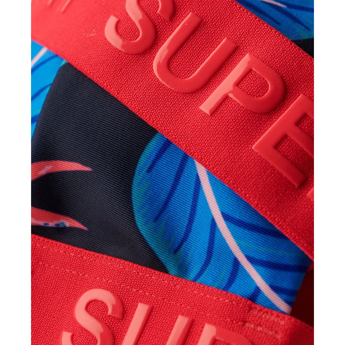 Haut de bikini triangle à logo bleu marine paradis, SUPERDRY