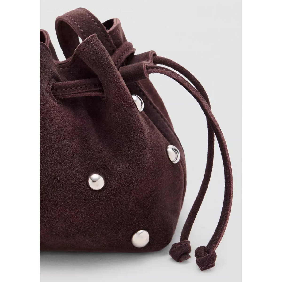 Mini sac seau en cuir chocolat, MANGO KIDS