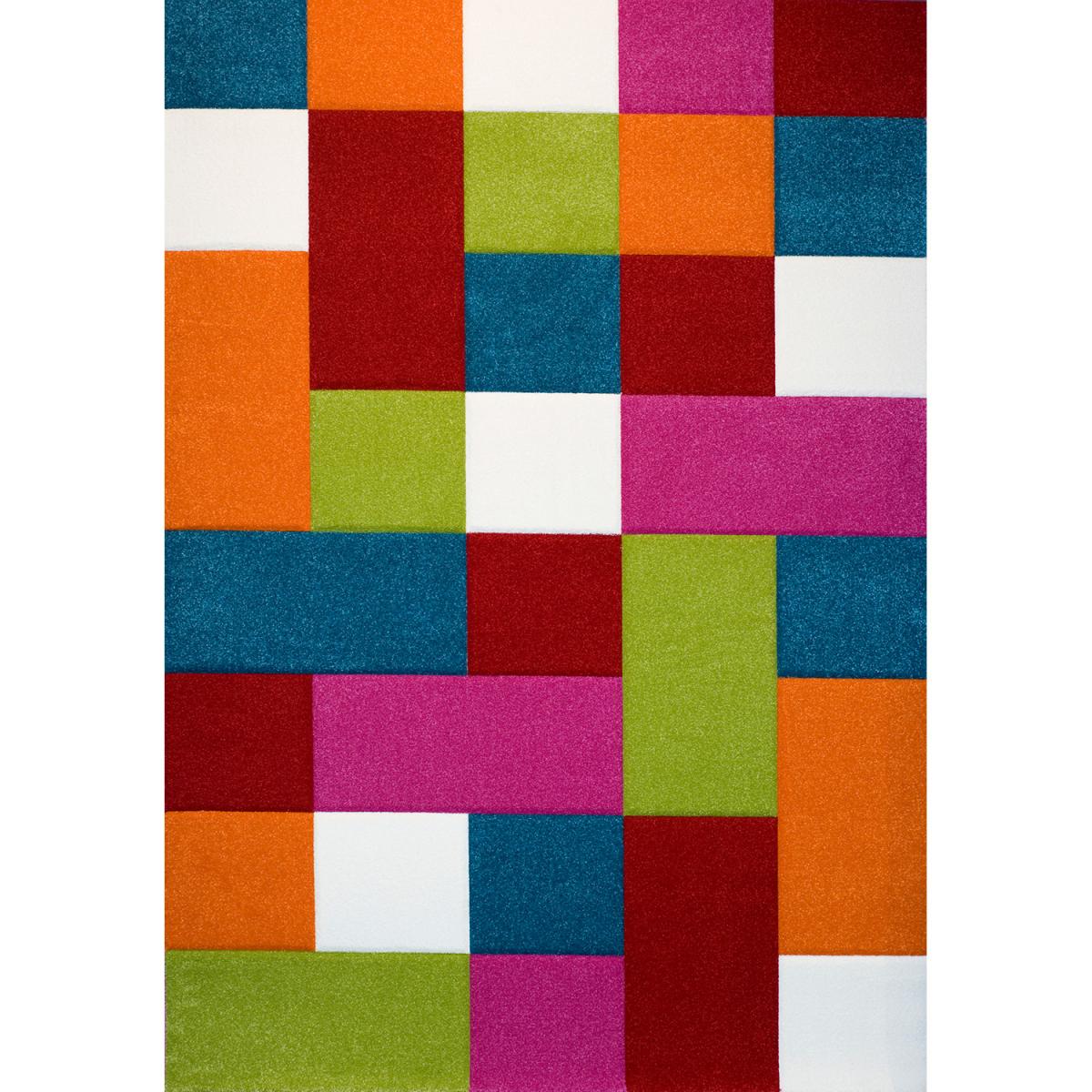 Tapis chambre tissé motif enfant DIAKIDS multicolore, UN AMOUR DE TAPIS