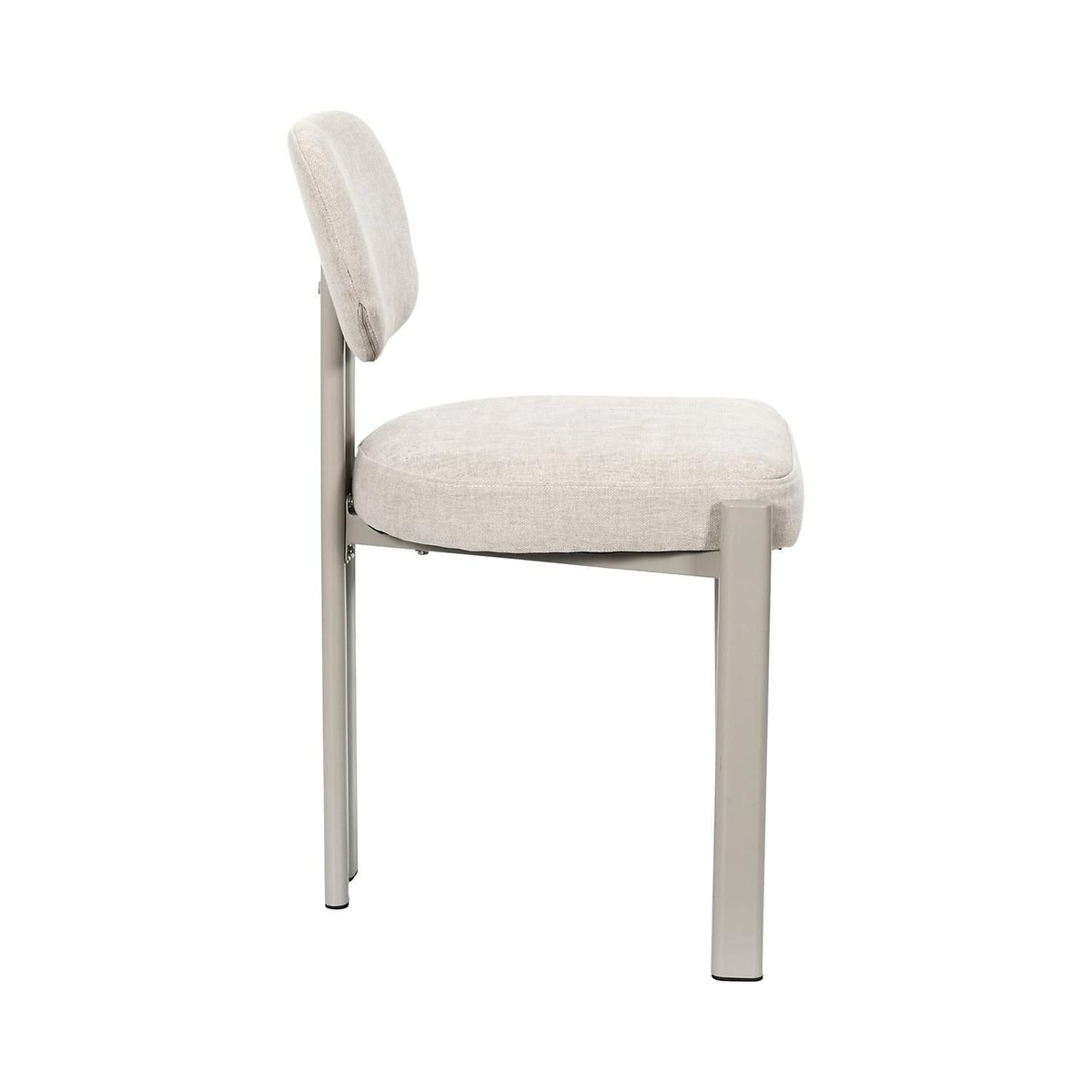 Lot de 2 chaises design en tissu et pieds en métal DUNE beige, TOILINUX
