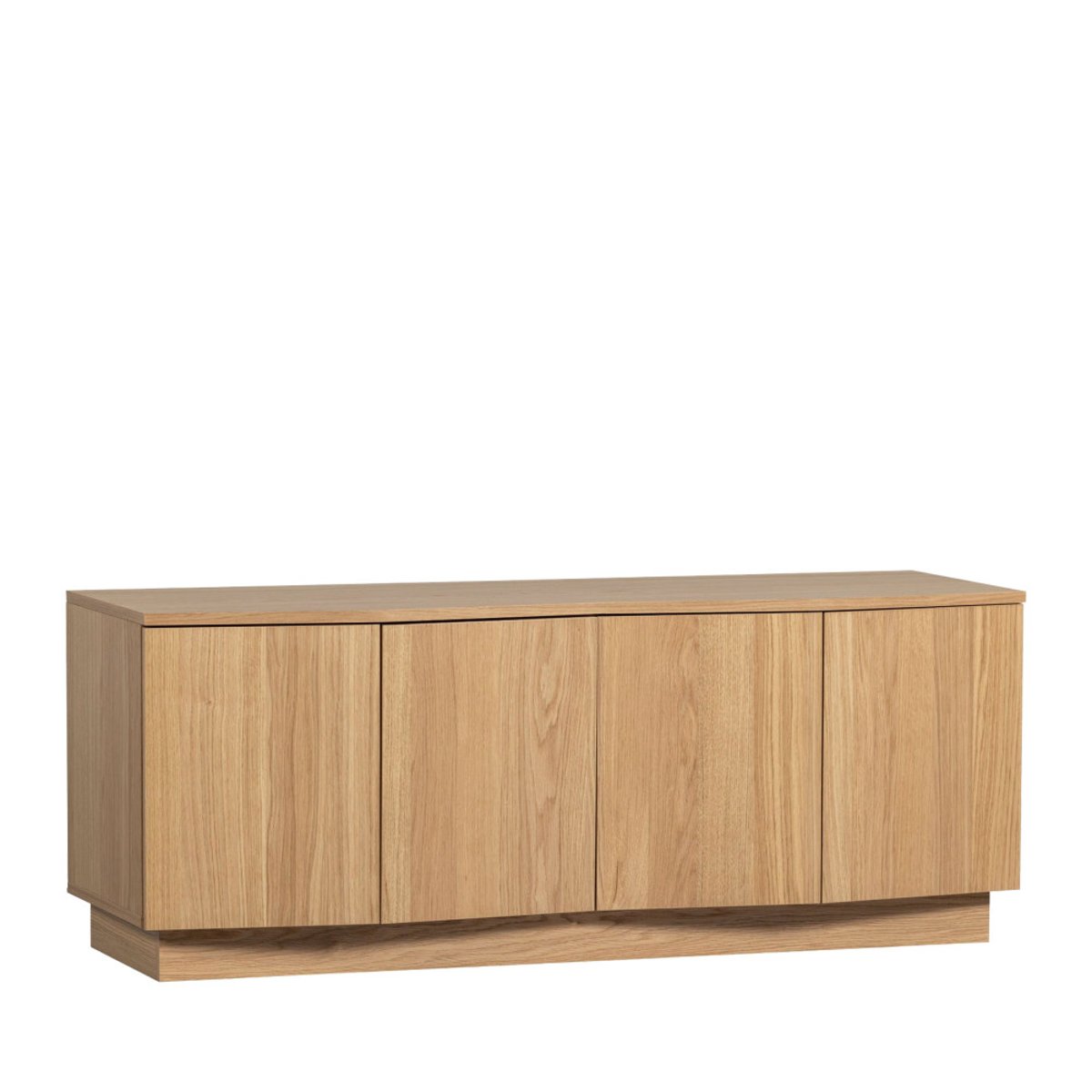 Meuble TV 4 portes en bois L133cm - Zuma bois clair, WOOOD