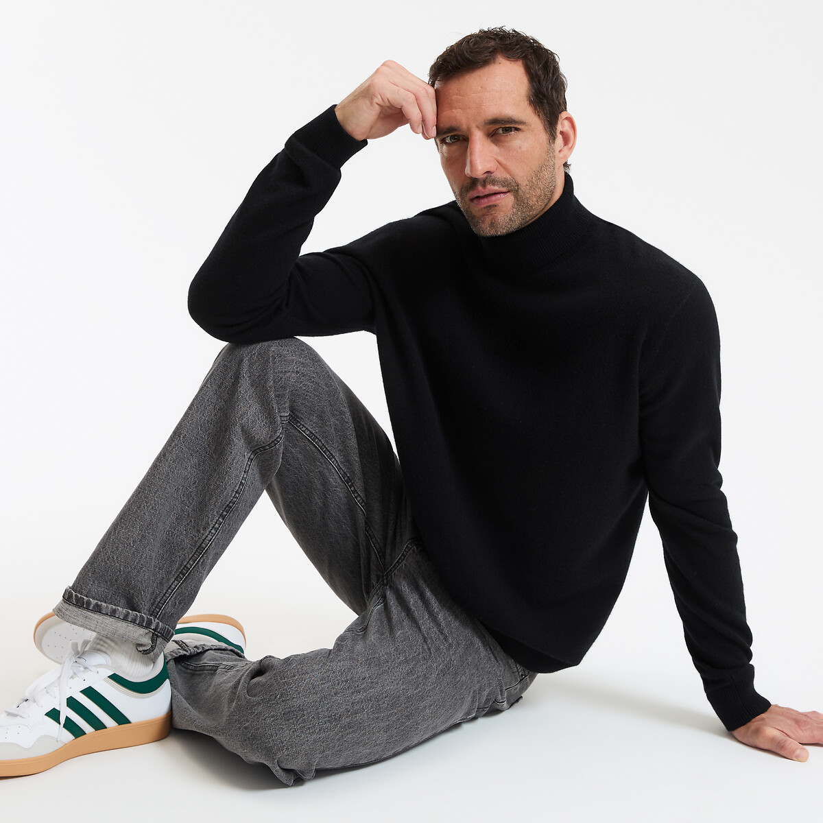 Cashmere Turtleneck Jumper black, LA REDOUTE COLLECTIONS