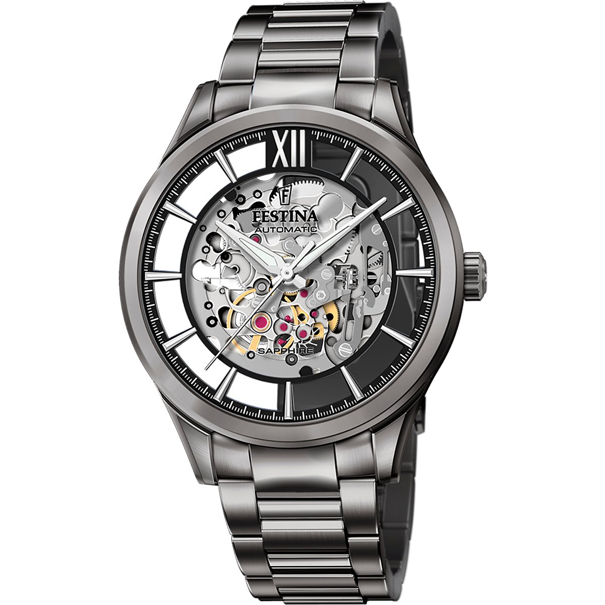 Montre Analogique AUTOMATICO gris transparent gris, FESTINA