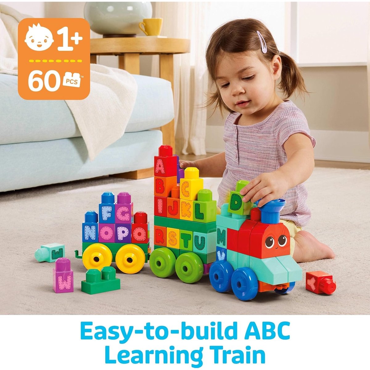 Mega Bloks - Le Train multicolore, MATTEL