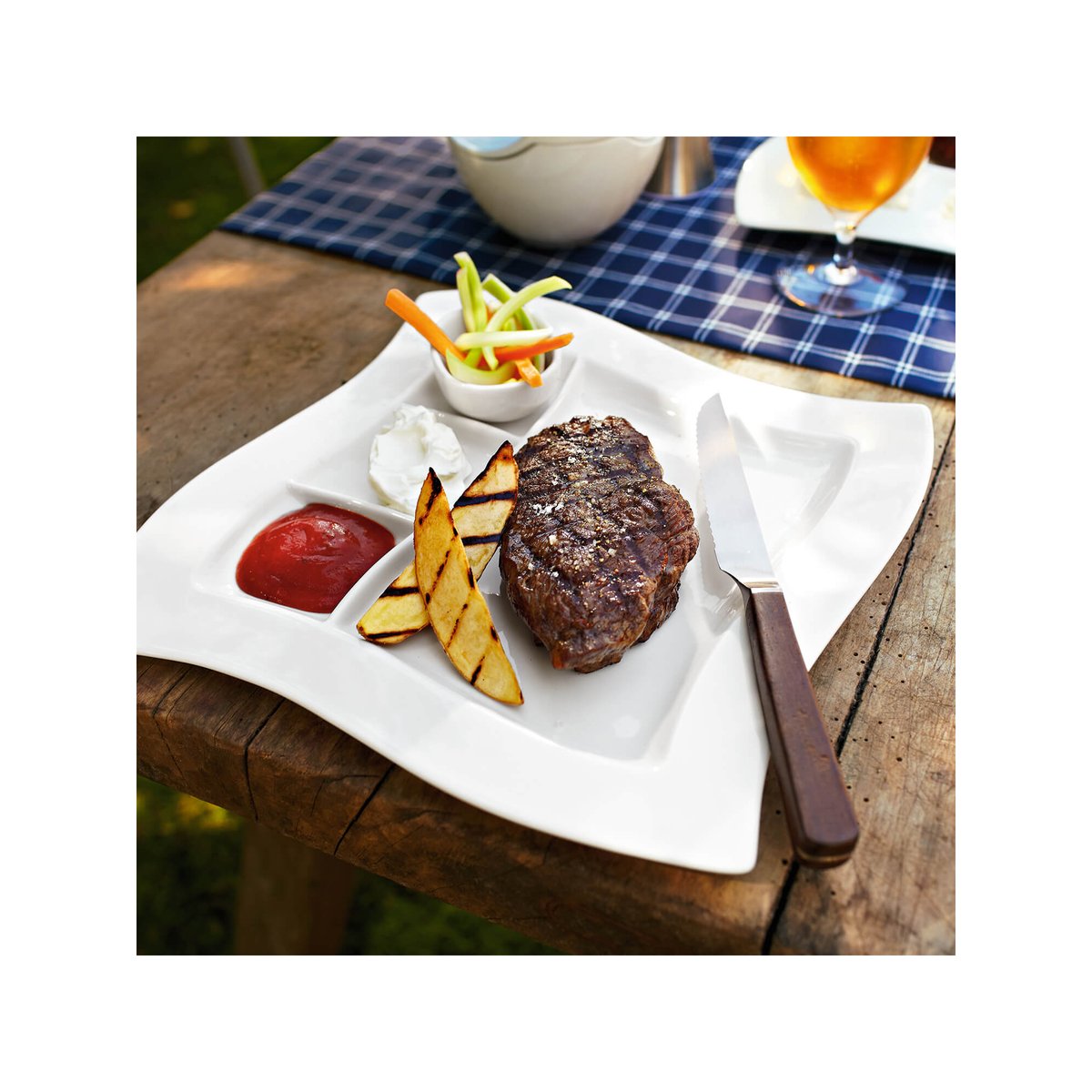 Assiette Grill NEWWAVE blanc, VILLEROY & BOCH