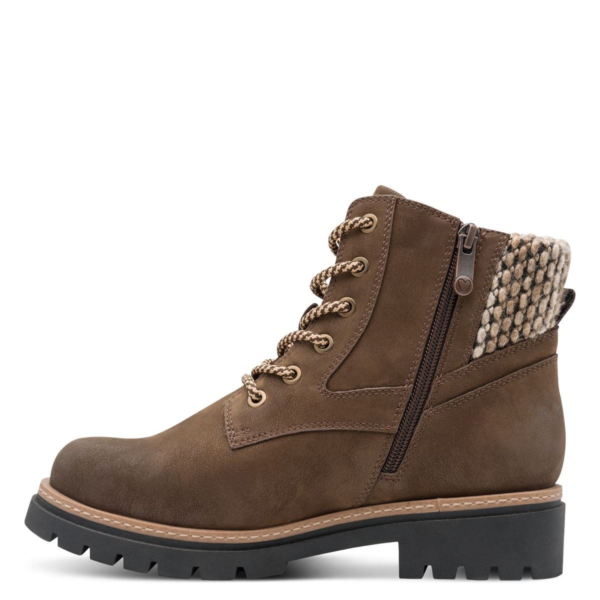 Bottine talon bloc marron camel moutarde, MARCO TOZZI