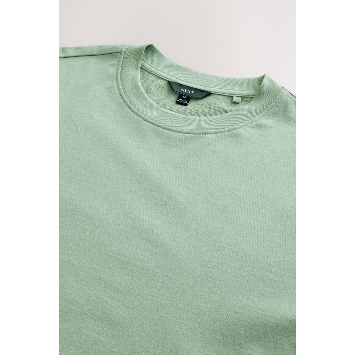 Sweat ras du cou léger vert sauge, NEXT