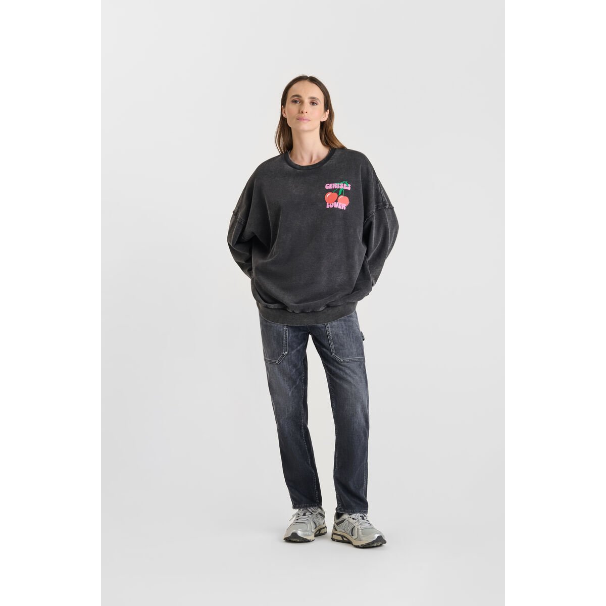 Sweat-Shirt JULES black, LE TEMPS DES CERISES