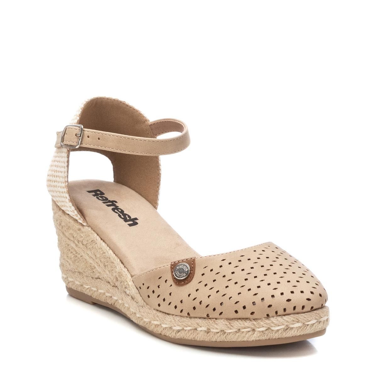 Chaussure Espadrilles Coin Décontractée Boucle taupe, REFRESH