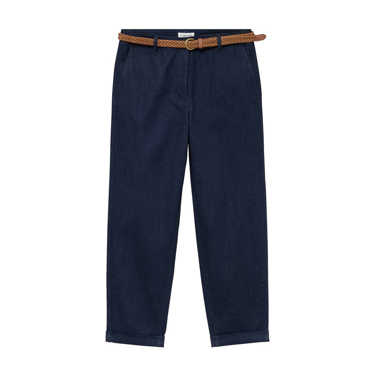 Jeans chino avec ceinture denim brut, CACHE CACHE