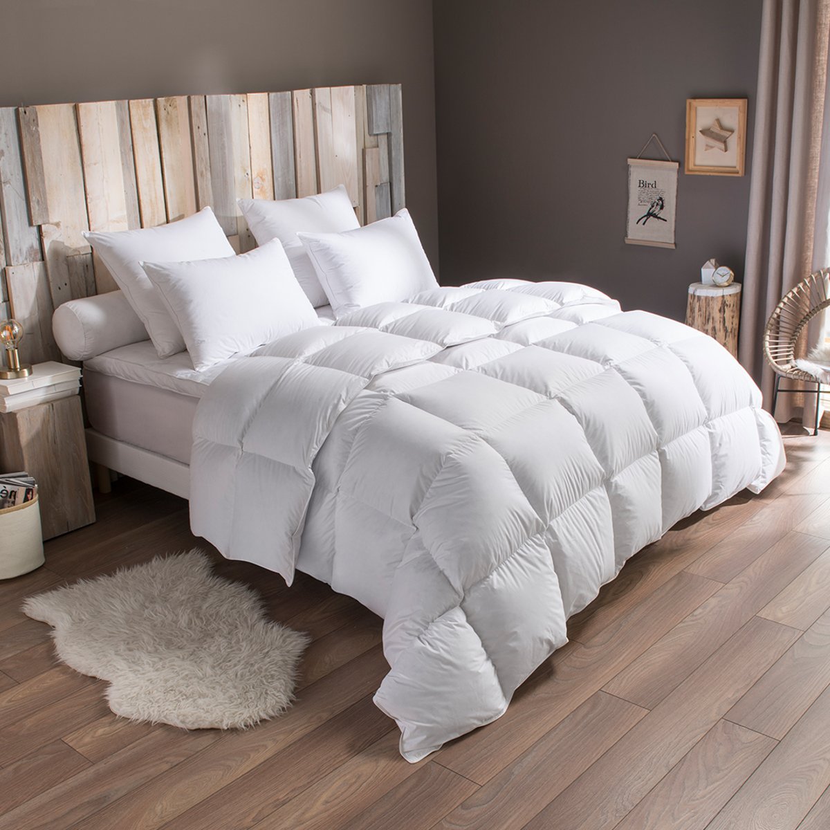 Pack Duvet Couette chaude + Oreiller -50% duvet de canard blanc, DODO