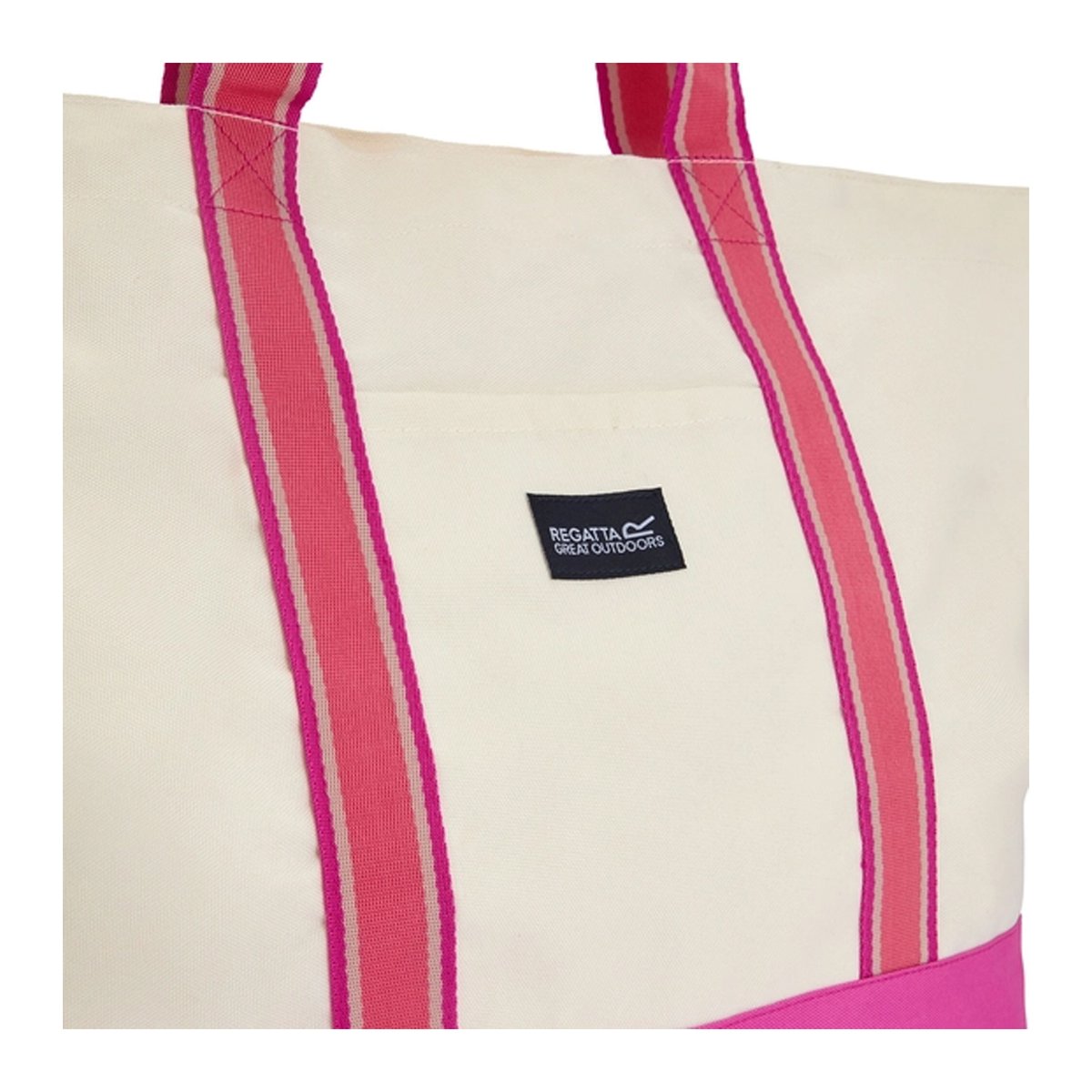 Tote bag motif logo style plage BOULDER beige clair / rose, REGATTA