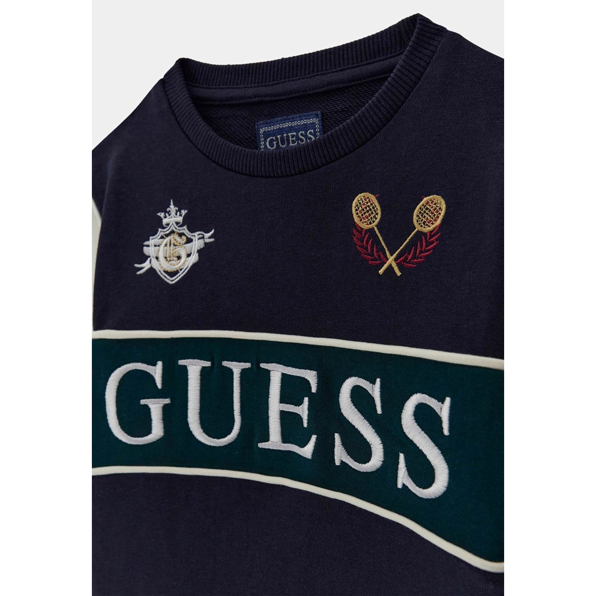 Sweatshirt Avec Logo Brodé bleu foncé, GUESS KIDS