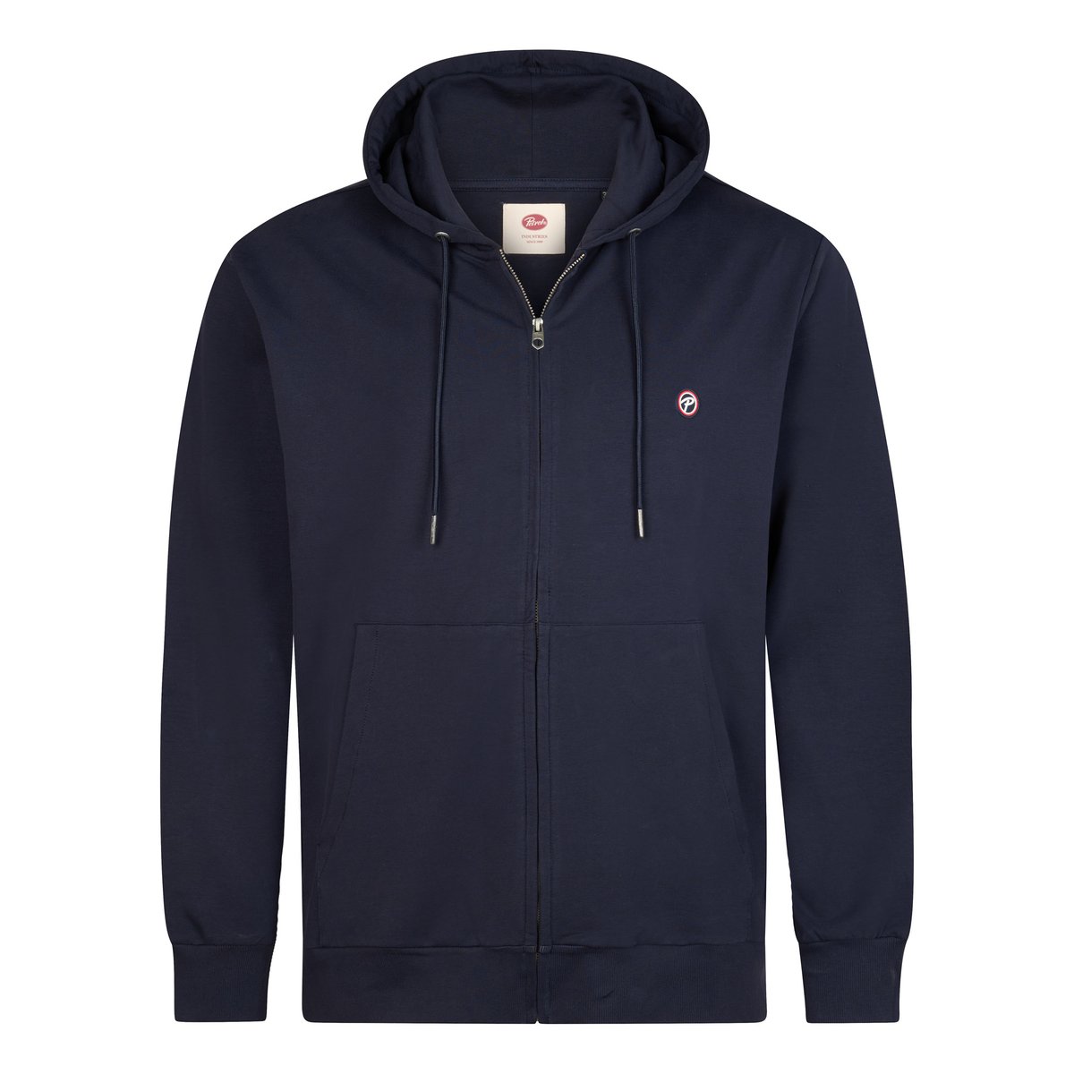 Sweat à capuche zippé en coton grande taille pinewood bleu royal navy, PETROL INDUSTRIES