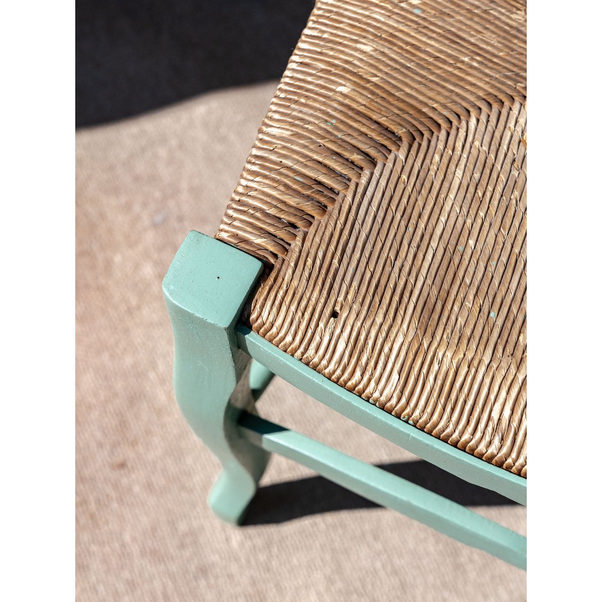 Lot de 4 chaises en bois vertes Claude N°1472 - Bon état vert, DEBONGOUT