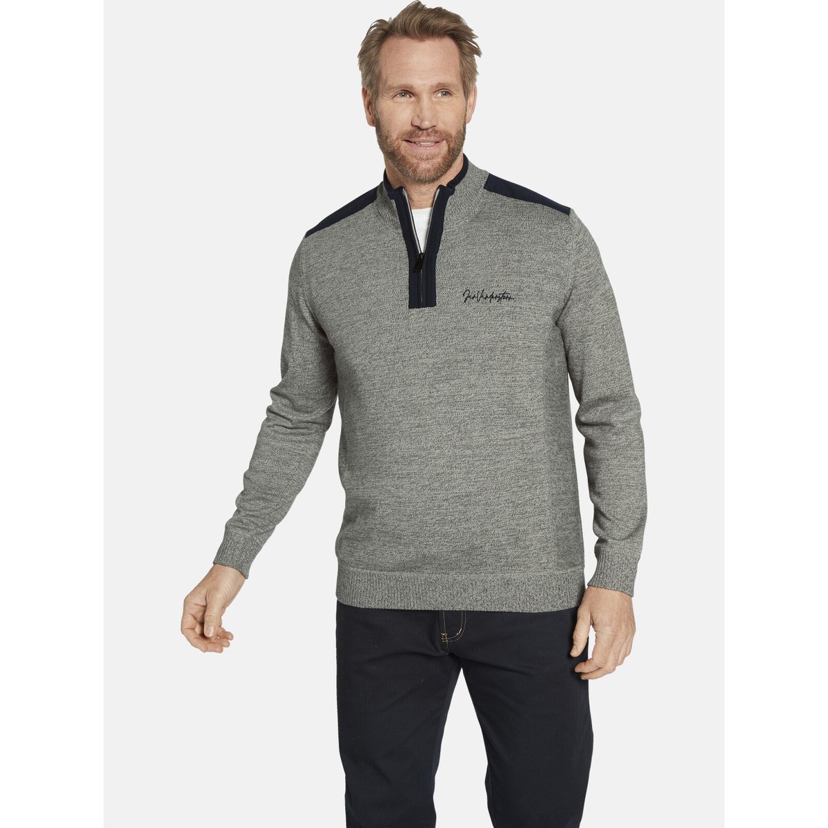 Pull DAIN gris mélange, JAN VANDERSTORM