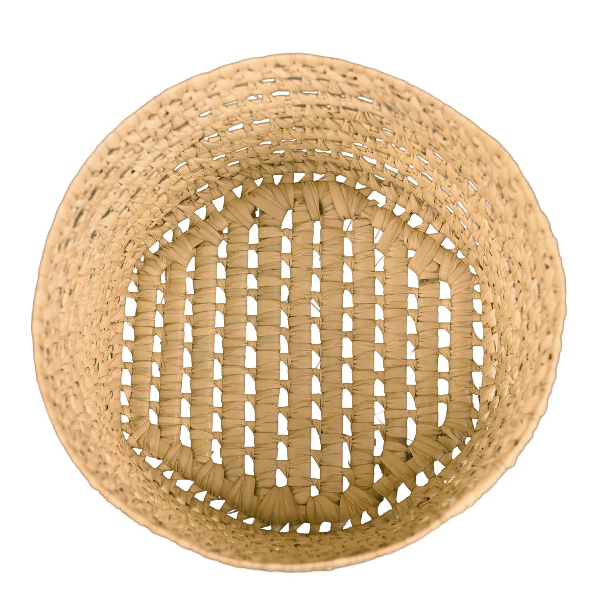 Panier de rangement rond feuilles de palmier -  LOJI naturel, HOME MAISON