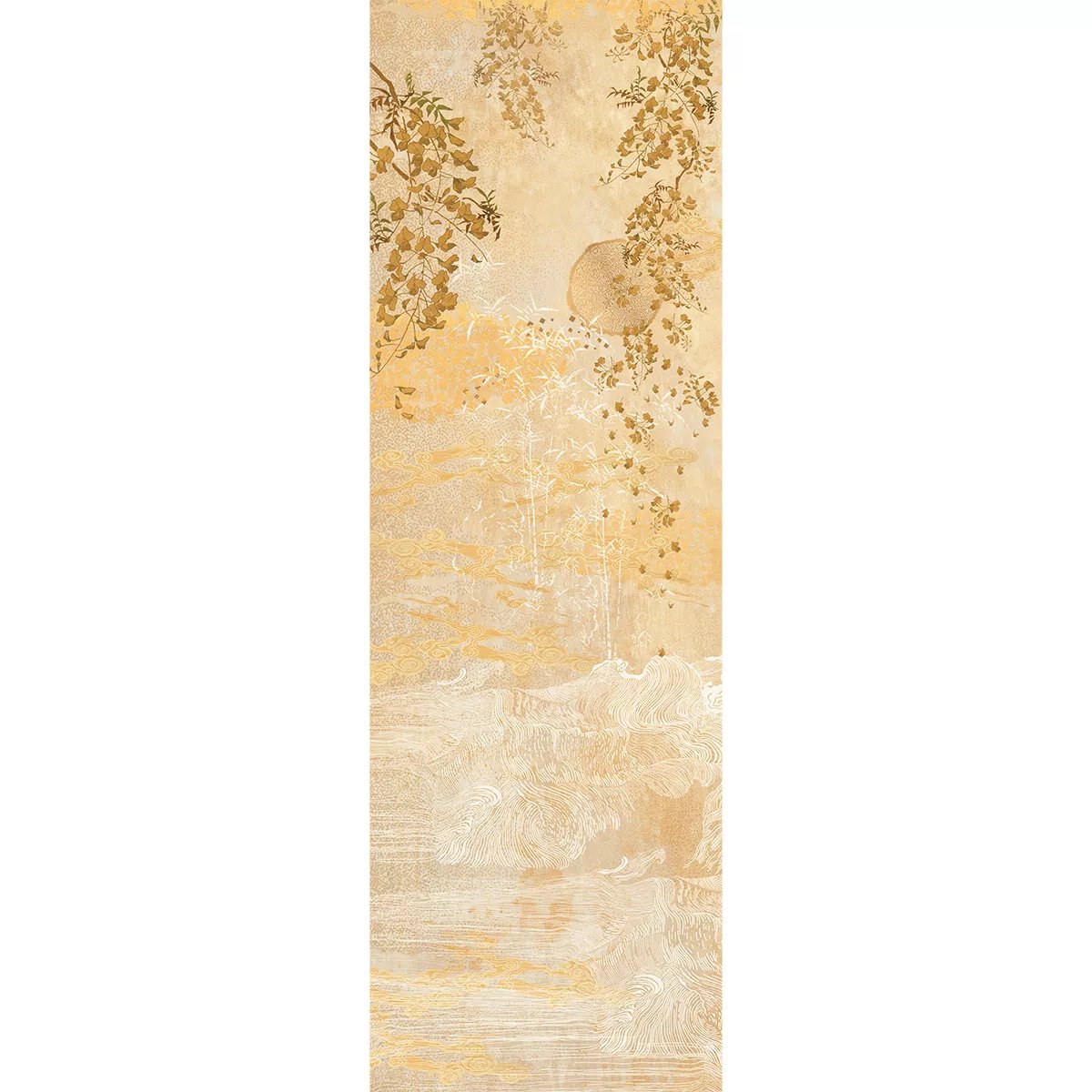 Chemin de table lin & coton lavé SOLEIL D'OR dore, GARNIER THIEBAUT