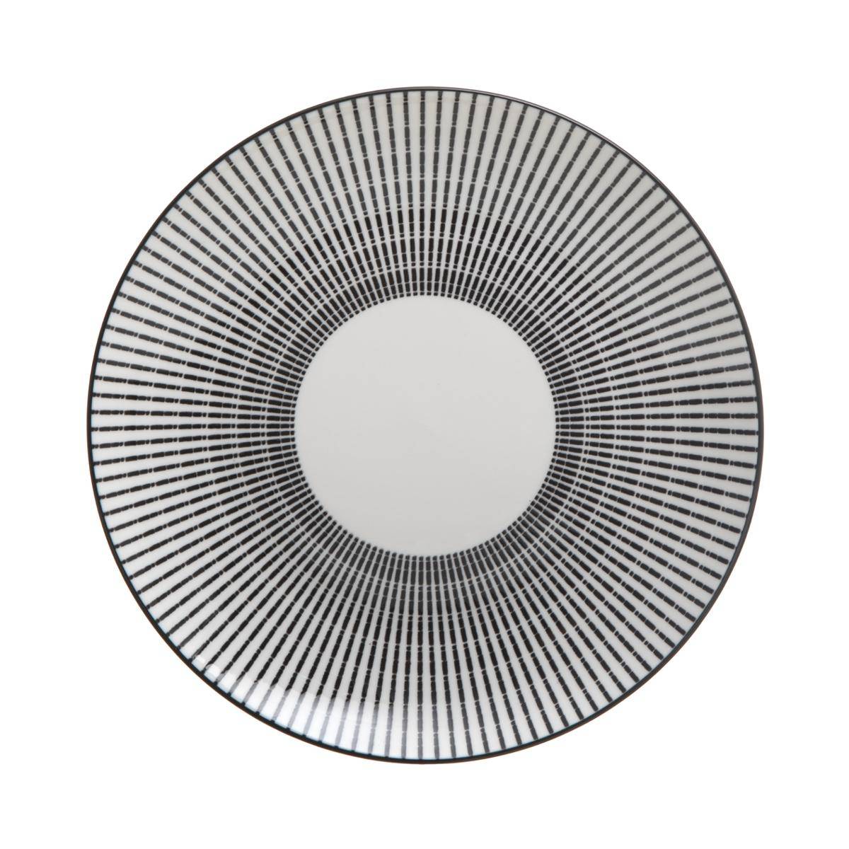 Lot de 6 assiettes en porcelaine LUNIS multicolore, SECRET DE GOURMET