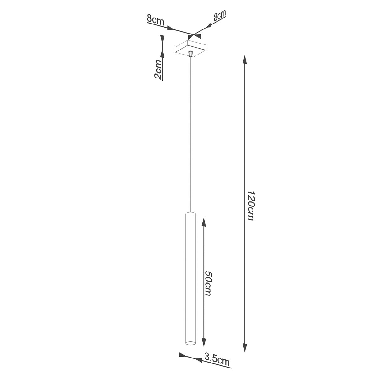Suspension Acier Bois G9 1 Pastelo marron, EDEN