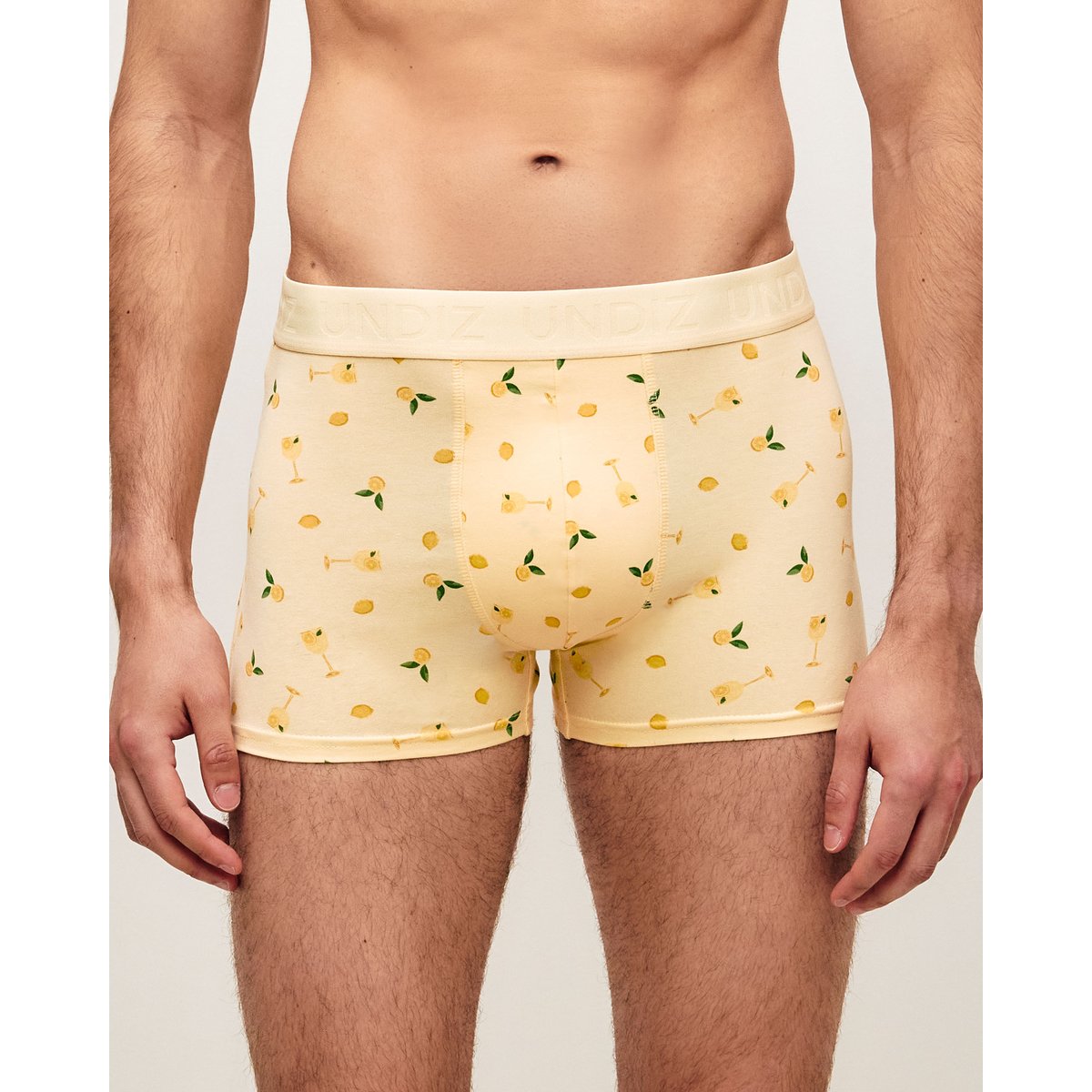 Boxer en coton imprimé cocktails et citrons REPEATIZ LIMON jaune, UNDIZ