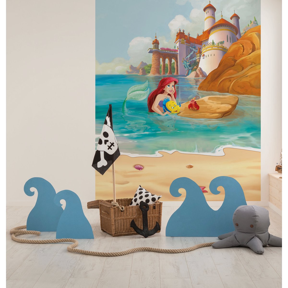 Papier peint Komar - Disney Ariel Daydream - 200 x 250 cm bleu, HEXOA