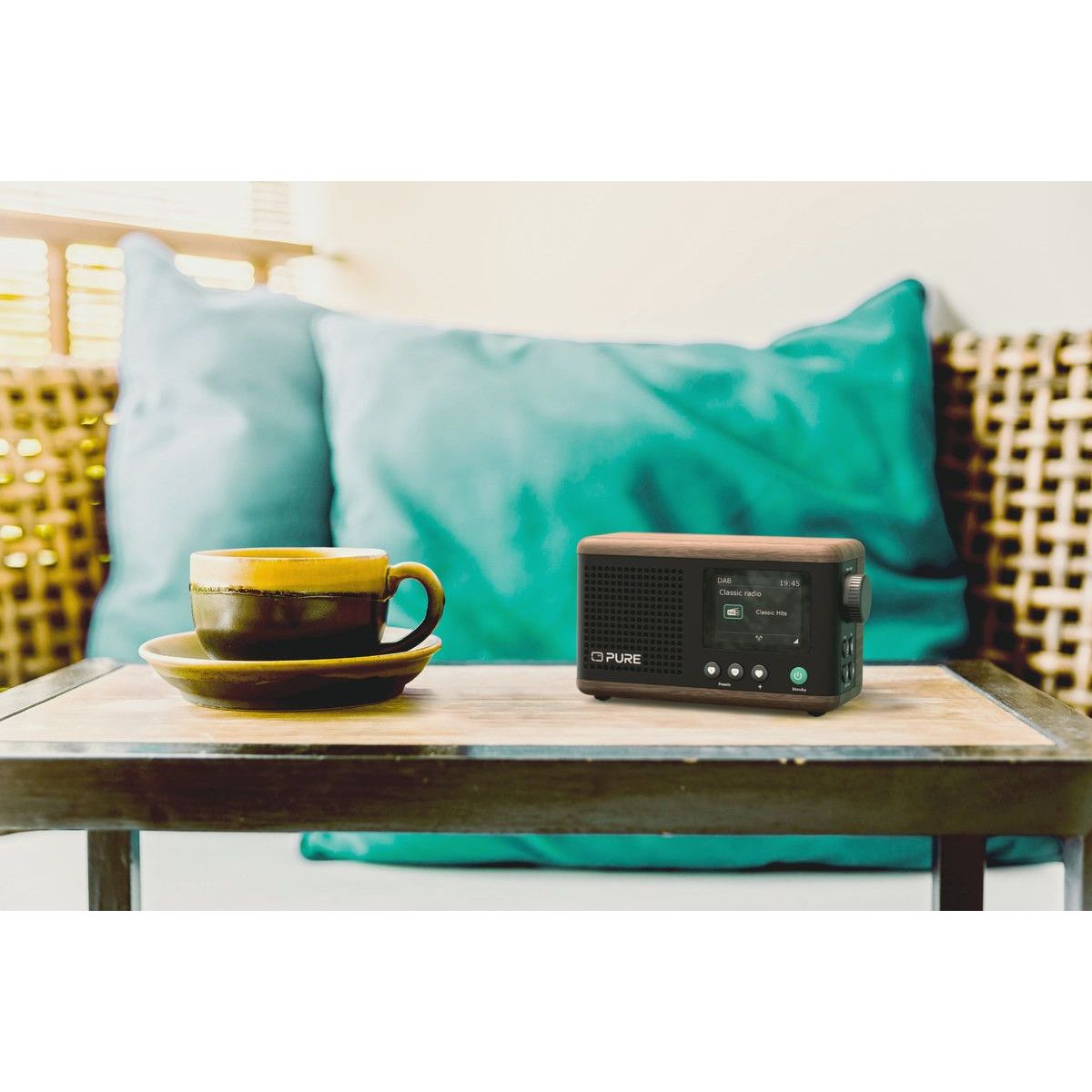 Radio DAB Classic Mini Coffee Black/Walnt couleur unique, PURE
