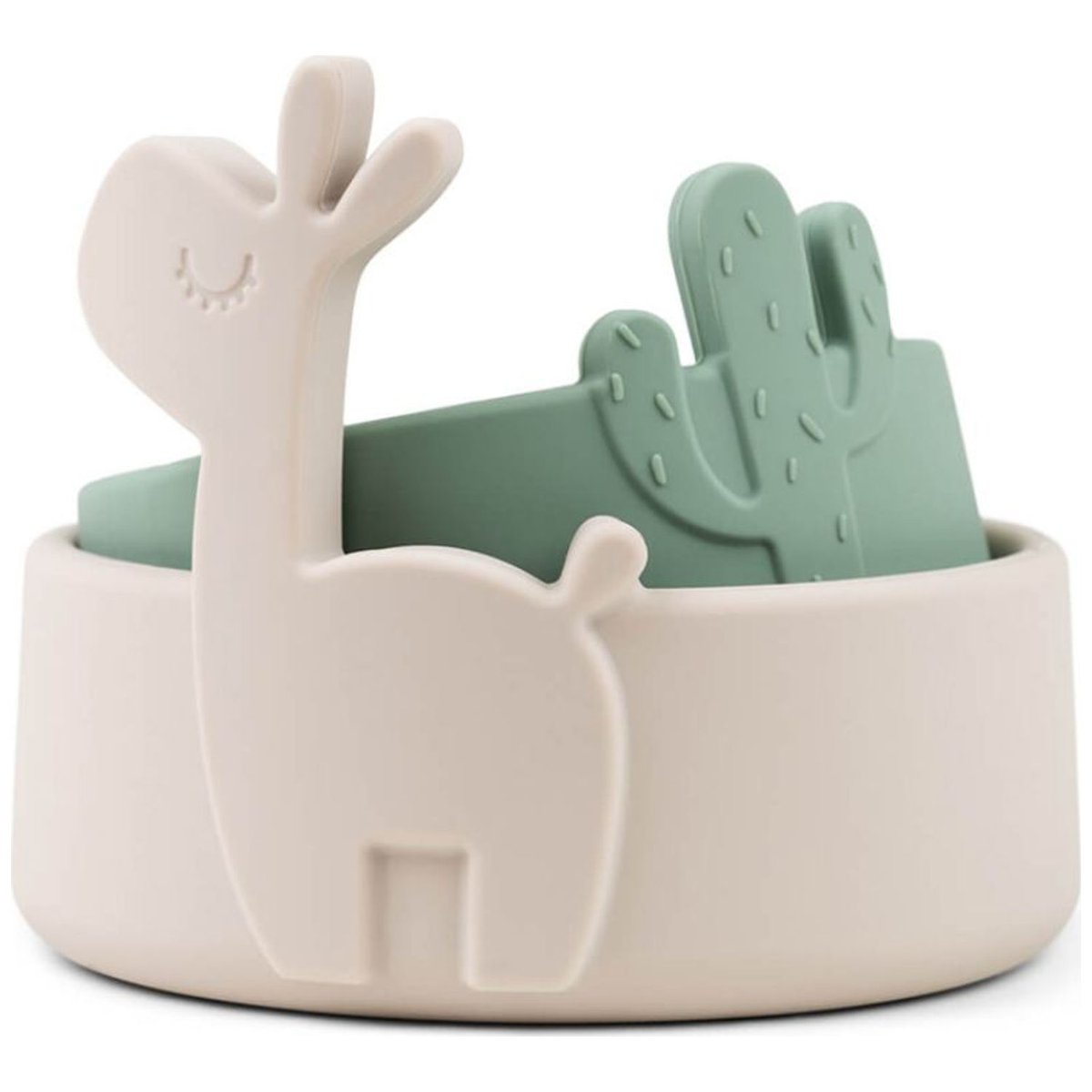 Lot de 2 bols en silicone sable, vert, DONE BY DEER