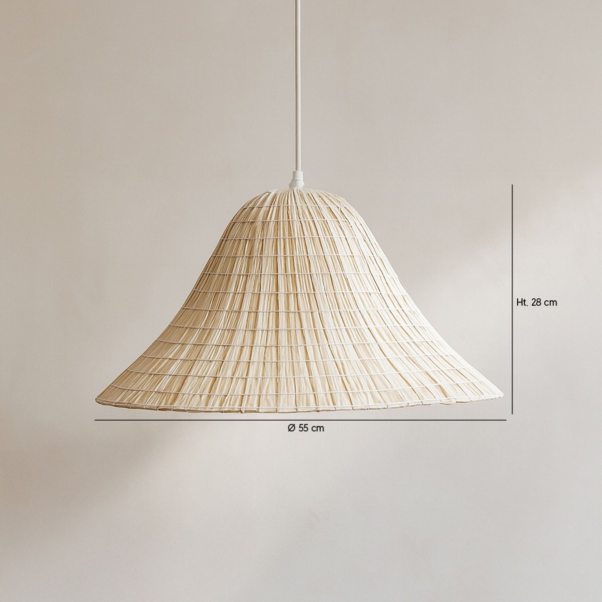 Suspension en feuilles de palmier, MAA blanc, NOW'S HOME