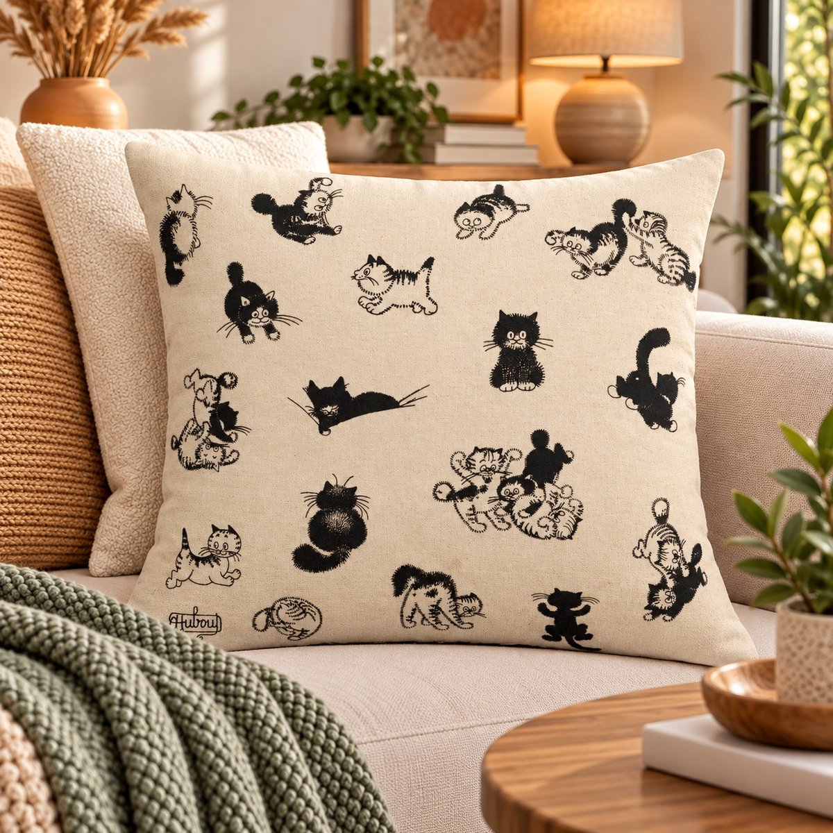 Coussin Aurore Paisible ecru, EDEN