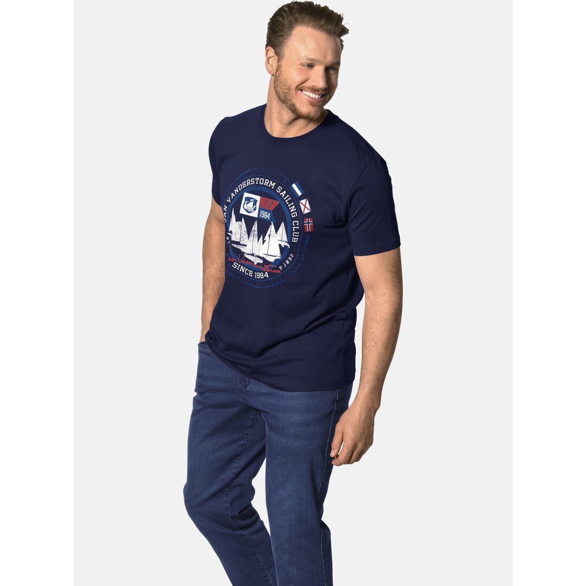T-shirt TERNO bleu foncé, JAN VANDERSTORM