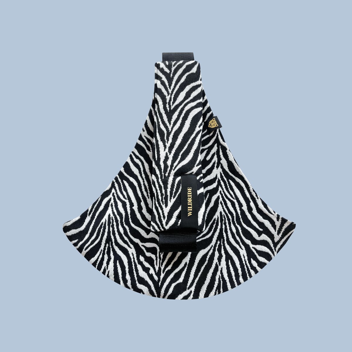 Porte-bébé de hanche premium noir et blanc zèbre, WILDRIDE