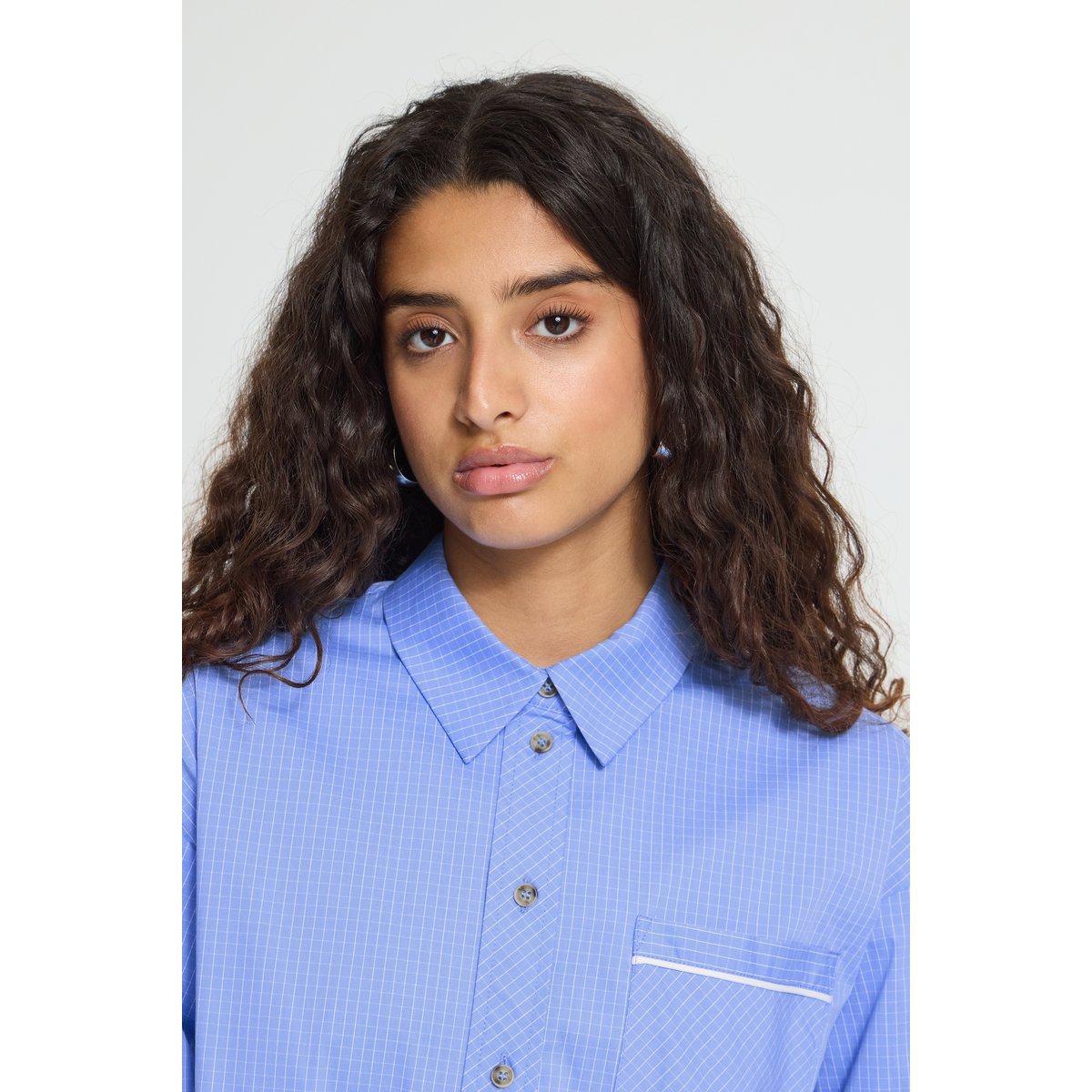 Blouse à manches longues bleu blue bonnet, ICHI