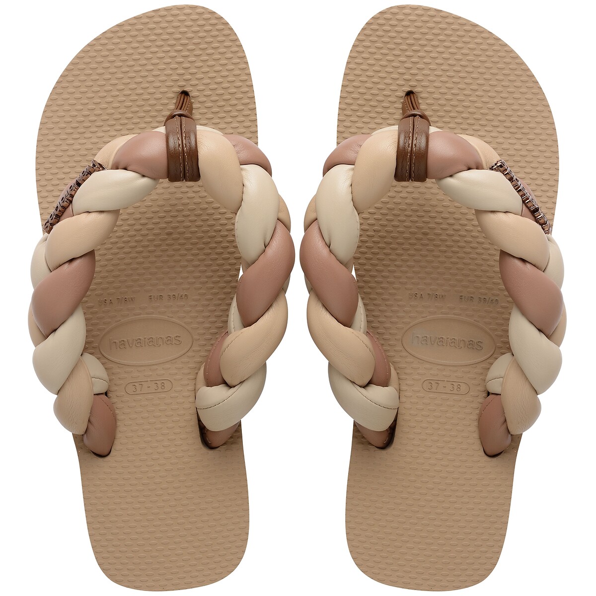 Top High Chuncky Boho flip flops brown, HAVAIANAS
