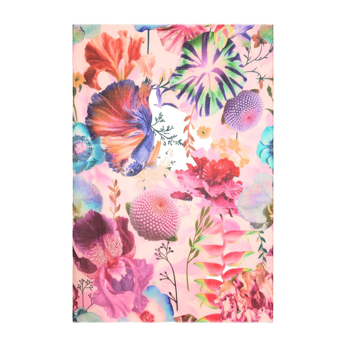 Foulard conçu par mr. christian lacroix rouge, DESIGUAL