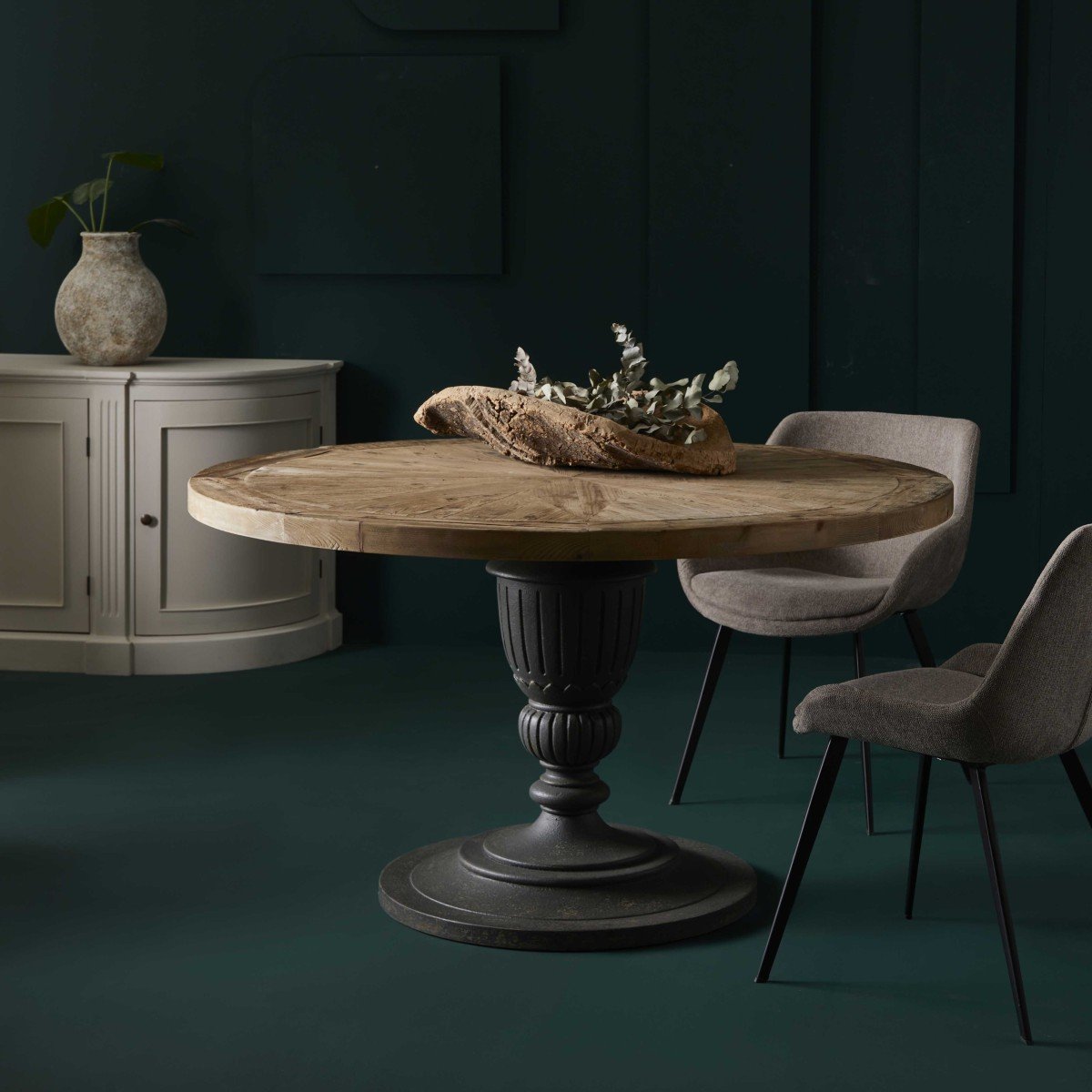 Gueridon en vieux pin L140 cm - MAGISTRAL beige, SIGNATURE