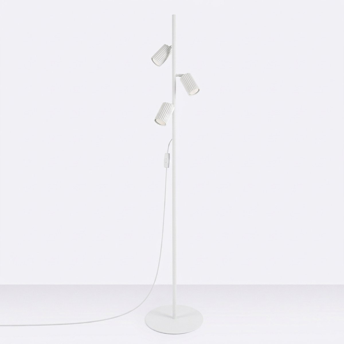 Lampadaire Aluminium Blanc GU10 3 KARBON blanc, EDEN