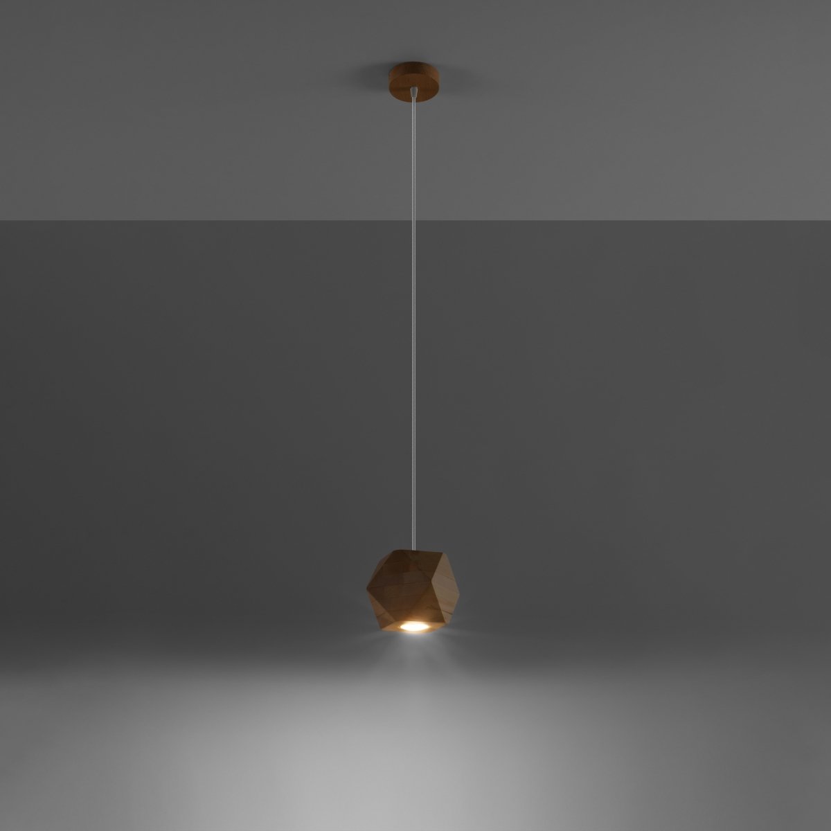 Suspension Bois Bois Naturel GU10 1 Woody marron, EDEN